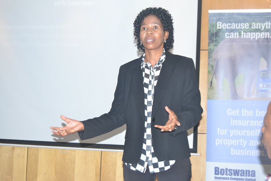 One of the presenters