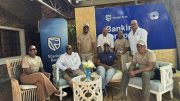 Rebone Diloro (Stanbic Bank Botswana Head of Client Coverage), Kabelo Binns (Okavango Wilderness Safaris Board Chairman), Kushatha Chilisa (Stanbic Bank Botswana head of Citizen Economic Empowerment Programme), Dawson Ramsden (Okavango Wilderness Safaris Chief of Staff)